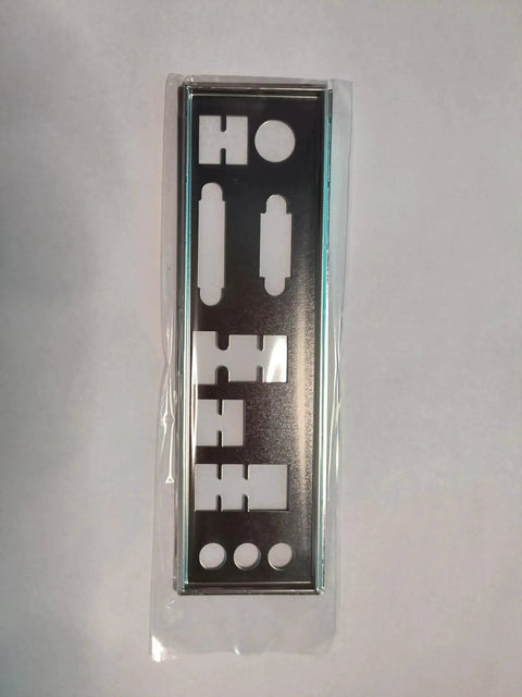 IO Shield Backplate Replacement for B450M PRO VDH Plus Motherboard Rear Baffle in stainless steel, packaging view