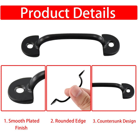Product details of Set Of 20 Vintage Mini 2 Inch Drawer Knobs And Jewelry Box Pulls In Black Zinc Alloy with smooth finish, rounded edge.