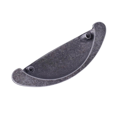 Back view of 10 Pack 3 Inch Cabinet Cup Pulls Matte Black Swedish Iron Drawer Hardware For Kitchen Cabinets And Drawers
