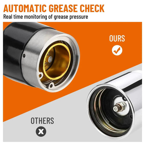 Comparison of our and others' 1.98 Inch Trailer Wheel Bearing Protectors Kit With Chromed Stainless Steel Dust Cap And Auto Grease Check