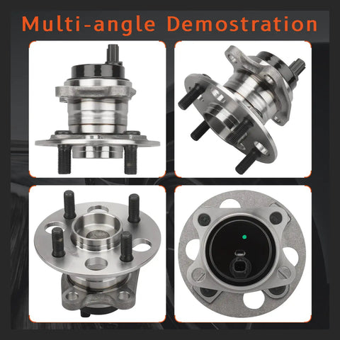 Multi-angle view of Rear Wheel Hub And Bearing Assembly Pair 512370 For Toyota Yaris 2006-2014, Prius C 2012-2015, Scion iQ EV 2013