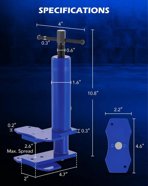 Orion Motor Tech brake caliper piston compressor tool with magnetic expansion plates, blue steel body