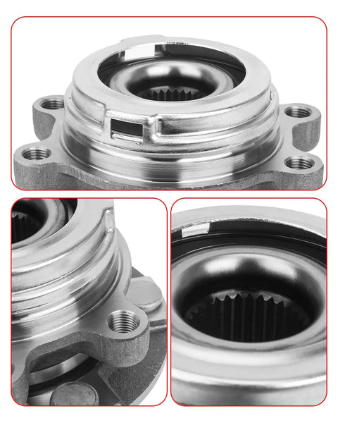Close-up views of 2 Pack Front Wheel Hub Bearing Assembly 513296 For Nissan Altima 2007-2018 And Murano 2009-2018 With 5 Lug And ABS