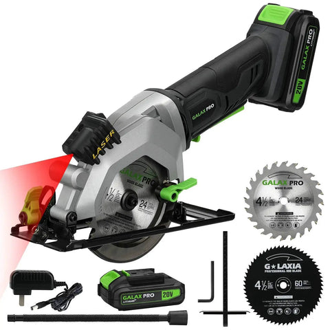 Tiny But Mighty 20V Cordless Mini Circular Saw With Laser Guide, Rip Fence, And Dual Blades For Quick, Precise Cuts