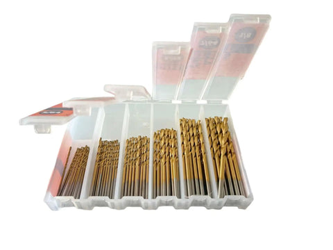 Mini Drill Bit Set With 60 Pcs And 12 Free HSS Titanium Micro Drill Bits For Metal Plastic And Wood Three Sixty Fourths Of An Inch To One Eighth Of An Inch Yellow Perfect For DIY Projects By INTOO in open case
