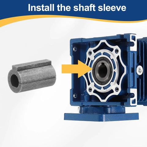 Shaft Sleeve 6.35mm Motor To 11mm Bore Adapter For NMRV030 Worm Gear Speed Reducer installation guide