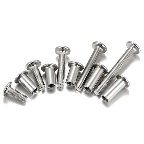 100 Sets M6 Bolts And Nuts In 15 20 30 40 50 mm Lengths Silver Carbon Steel Hex Socket Kit