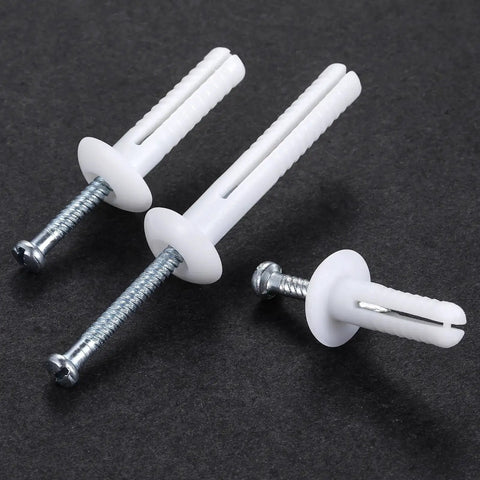 One Quarter By Three Inch Plastic Hammer Drive Nail In Anchors For Concrete And Masonry, 100 Pieces Per Box, close-up view