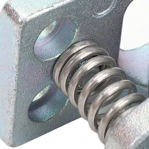Close-up of Spring Loaded Door Stop And Lock Catch Pair with Dual Roller Design, showing zinc alloy spring mechanism for boats and RVs.