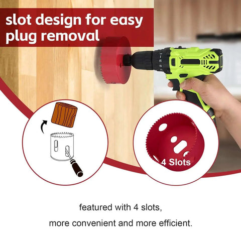 Red Bi Metal Hole Saw Kit For Recessed Lighting And More Six And A Quarter Inch Diameter 159 Millimeter Cutting Depth in use