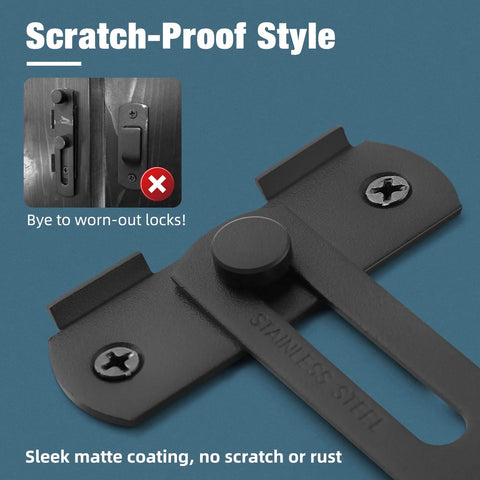 Stainless Steel Barn Door Gate Latch 2 Pack For Outdoor Wooden Fence Gates And Small Sliding Doors Built To Last With A Black Finish
