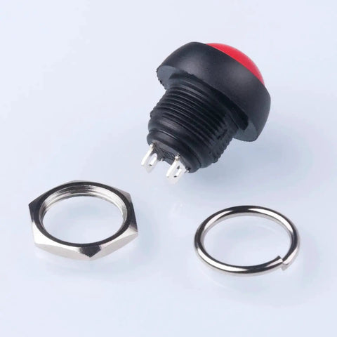 12Mm Waterproof Momentary Push Button Switch Kit 15 Pack On Off Button With Screw Clamp Terminals No Solder Required shown apart