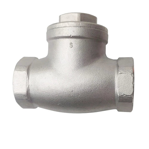 1 in NPT swing check valve, female ends, stainless steel SS316 CF8M, 200 PSI WOG PN16, Amazon