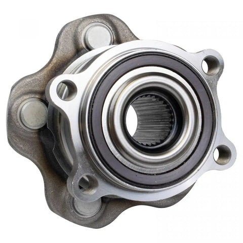 Close-up of Rear Wheel Hub And Bearing Assembly For Nissan Altima 2019-2021 And Pathfinder 2022 AWD Left And Right Side Direct Fit Replacement 43202-5NA0B With Smooth Rotation And Improved Handling
