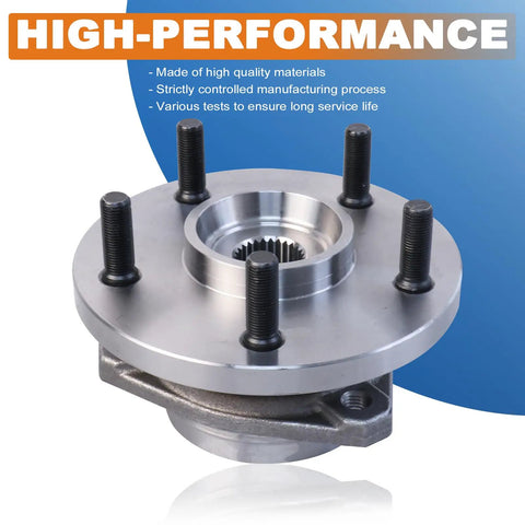 Pair Front Wheel Hub Bearing Assembly For Jeep Grand Cherokee 1999 2000 2001 2002 2003 2004 5 Lug Non ABS Durable Bearing Steel OE Style Fit
