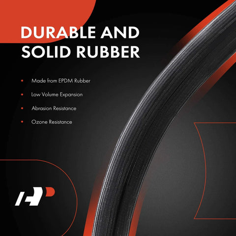 A-Premium front brake hydraulic hose, black EPDM rubber, automotive part close-up