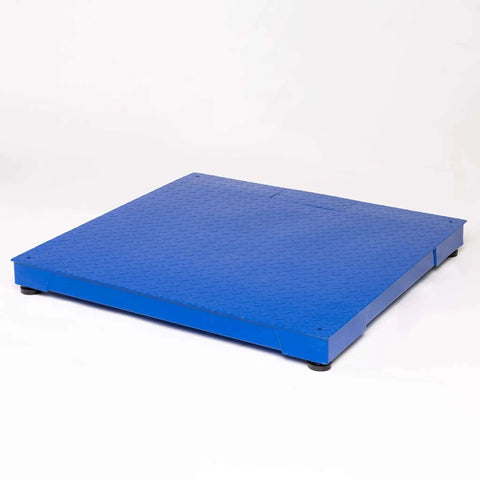 Heavy Duty Industrial Floor Scale 48 By 48 Inches, 5000 Lb Capacity, blue steel platform for warehouse weighing