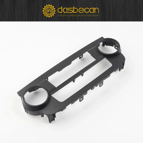 Front view of AC Control Panel Center Dash Vent Trim For Honda CRV 2007 2011 Bezel in black ABC plastic