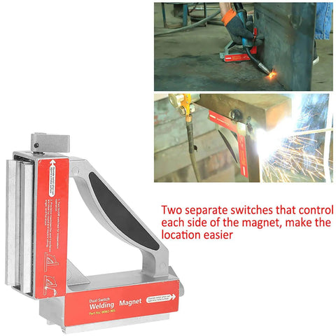 Magnetic Welding Jig 90 Degree Angle Fixture With Dual Magnetic Switch Control V Groove Design Pro Grade for precise welds