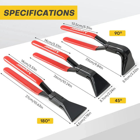 3 Piece Sheet Metal Bending Pliers Set For Roofers And Plumbers With Hand Seamers Includes Straight 45 Degree And 90 Degree Benders