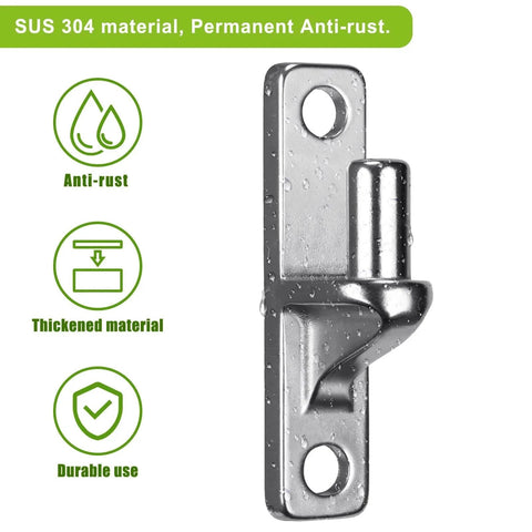 304 Stainless Steel Heavy Duty Gate Hinges 4 Pack, One-Piece Non-Welded Wall Mount With 5/8 Inch Pin, rust resistant hinge