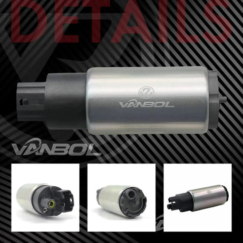 High Flow 12V Electric Fuel Pump Install Kit That Works With Toyota Pontiac Scion Nissan Lexus Honda Ford Universal Fit Replaces E2068 GSS341 E8229 E8577M SP8022M E8213 EFP382A Durable OEM Quality Gasoline Pump Kit, shown from various angles