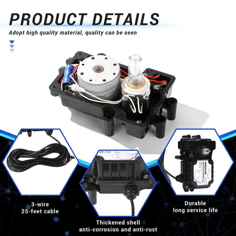 24 Volt Pool Valve Actuator No Brake for All 24VAC Control Systems, showing internal components and durability features