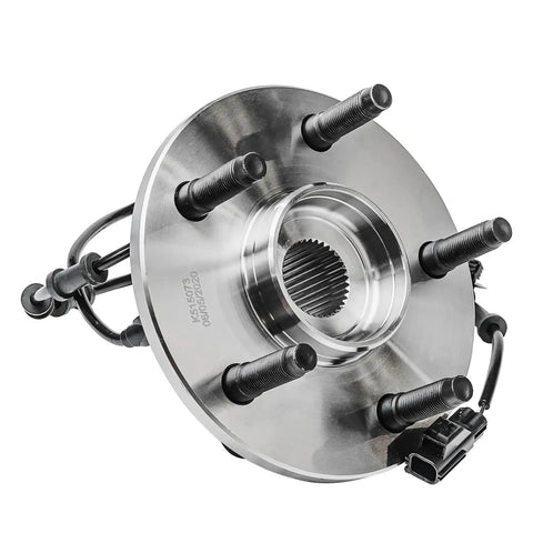 Pair Front Wheel Bearing Hubs Assembly For Dodge Ram 1500 2002-2005 With ABS 5-Lug showing hub with attached ABS sensor