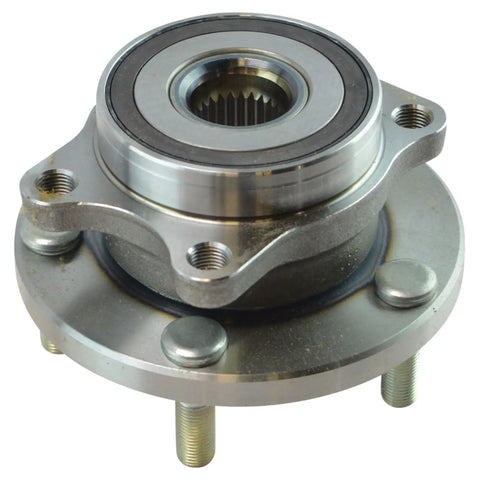 Front And Rear Wheel Bearing And Hub Assembly Kit For Subaru Legacy Outback Forester Ascent 2015 2020 Four Piece Set With Plug And Play Ready To Install Hubs And Bearings For A Smooth Quiet Ride On All Four Wheels steel hub component.