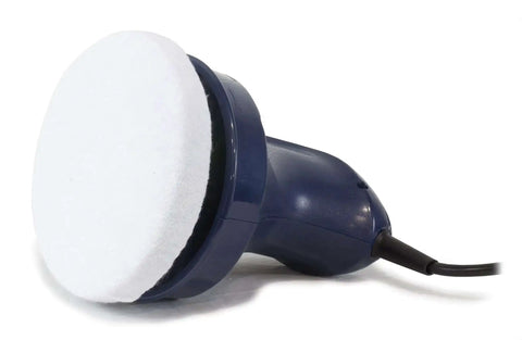 Side view of 6 Inch Waxer Polisher With 3500 RPM 120V Motor, showing ergonomic palm grip and 6-inch bonnet attachment.