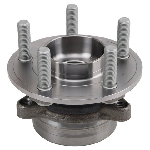 Front view of Rear Left And Right Wheel Bearing And Hub Assembly Set For 2020 To 2025 Ford Explorer Police Interceptor Utility And Lincoln Aviator Two Piece Beefed Up Heavy Duty Replacement Kit.