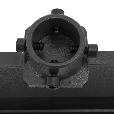 Close-up of Beefy 14 Inch Press Brake Attachment for 12 to 20 Ton Hydraulic Presses, durable 45 steel construction with black finish