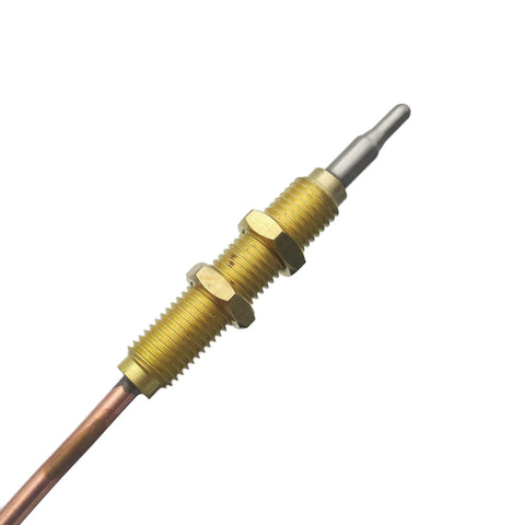 METER STAR gas thermocouple sensor for propane grills, M8x1 thread, 24in length, brass threaded shaft with copper probe
