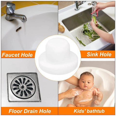 T Shaped Silicone Plugs 13mm Diameter 0.5 Inch Snap In Hole Seals for various sink and basin applications