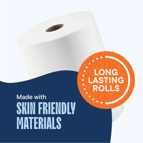 Touchless Commercial Paper Towels 10 x 800 White Roll Towels High Capacity Premium Quality With Fabric Cloth Like Texture For Fast Pleasant Hand Drying Fits Automatic Towel Dispensers Six Roll Bulk Pack For Low Maintenance Restrooms