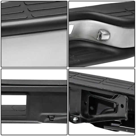 Close-up of Chrome Rear Step Bumper Assembly Silverado and Sierra 1999 To 2007 Classic showing textured surface and mount details.