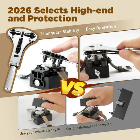 Pro-Grade All-In-One Watch Repair Kit With Link Removal, Pin Tool, Battery Replacement, Strap Adjustment, carrying case