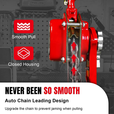 Manual Lever Chain Hoist 3 Ton Capacity G80 Grade Steel And Double Pawl Brake close-up, highlighting smooth pull and closed housing.