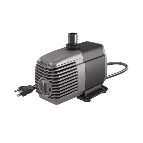 Active Aqua submersible pond pump, 1000 GPH, 92W, gray and black, top outlet, 6ft power cord