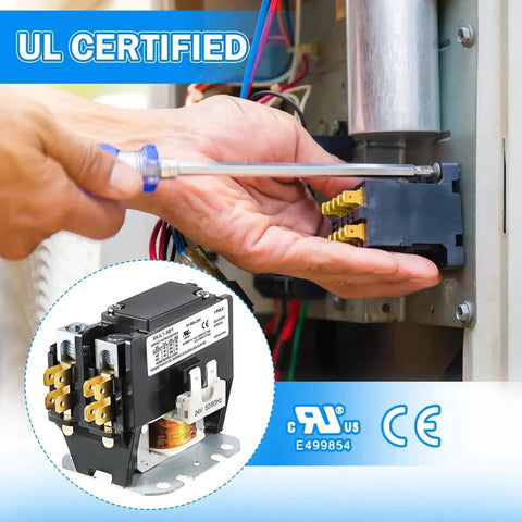 Installation of 1 Pole 24V 40 Amp HVAC Contactor Must Have For Air Conditioner Condenser And Furnace Definite Purpose Relay