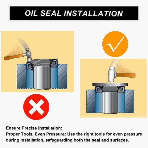High Pressure Rotary Shaft Oil Seal 45x62x7 Fluorine Rubber Double Lip installation guide diagram for hydraulic pumps