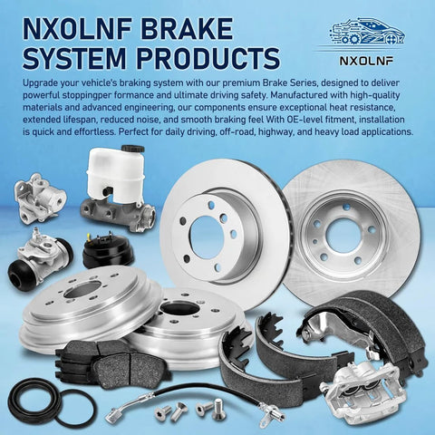 NXOLNF Brake System Products including discs, calipers, and components for enhanced vehicle braking performance.
