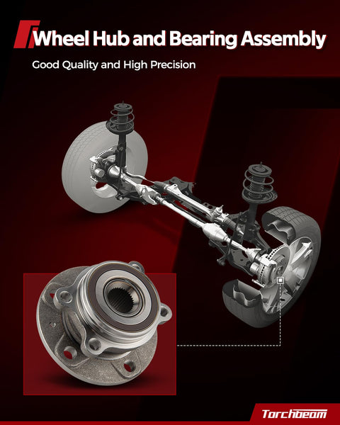 Front Wheel Bearing And Hub Assembly 515167 For 2015 Through 2022 Chevrolet Colorado 4WD And 2015 Through 2022 GMC Canyon 4WD Six Lug