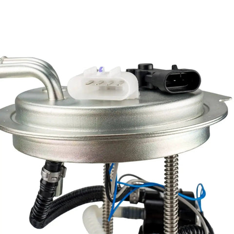Close-up of Fuel Pump Module FG1055 Direct Replacement Fits 2008-2014 Chevrolet Suburban 1500 FLEX showing connectors and wiring.