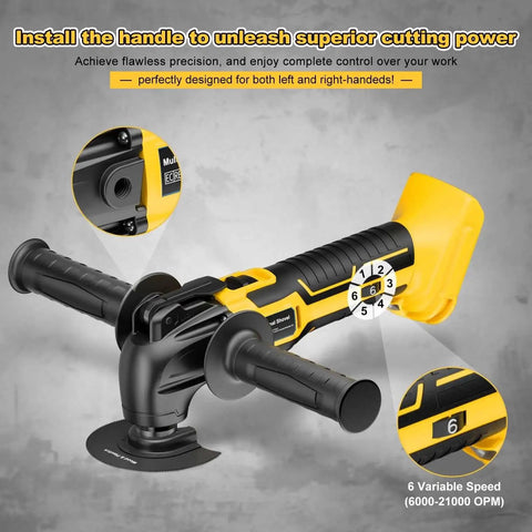 Cordless Oscillating Tool for Dewalt 20V Battery Bare Tool Synxiter Brand Six Variable Speed Brushless Motor 22 Piece