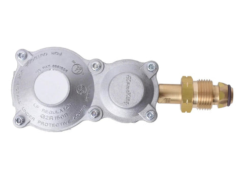 Two Stage Propane Regulator For RVs And Campers With POL Connection Ultra Compact Horizontal Design For 100Lb Tanks Heavy Duty