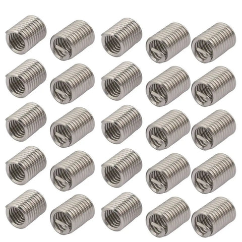 25-pack of 304 Stainless Steel Helical Coil Thread Insert 5/16-18 by 0.625 Inch Length, Wire Thread Repair Inserts for Damaged Threads.