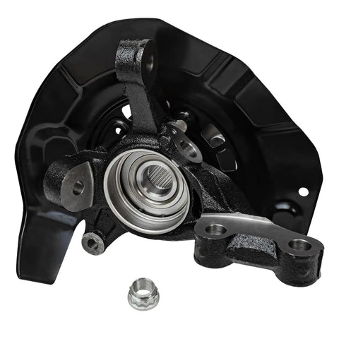 Front Two Piece Steering Knuckles and Wheel Hub Bearings Replacement Kit for Lexus RX330 RX350 RX400h and Toyota Highlander Hybrid 2004-2009 OEM-Grade