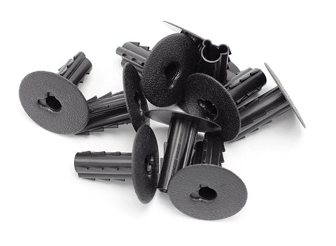 Black feed-through bushing for RG6 coaxial cable, wall grommet, 100-pack