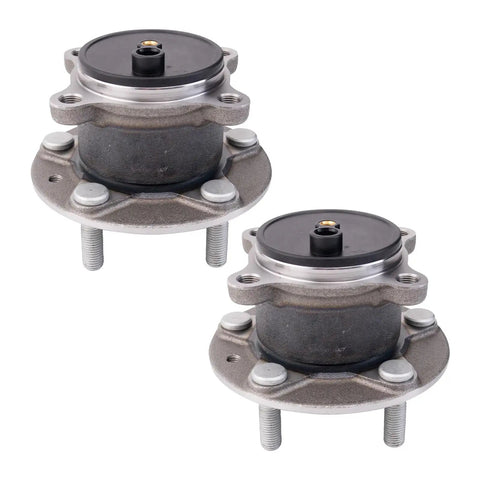 Rear Left And Right Wheel Bearing And Hub Assembly Kit For 2019 2021 Mazda 3 And 2020 2021 CX 30 Front Wheel Drive Two Piece Replacement Set For Easy DIY Friendly Install, showing two hub assemblies.